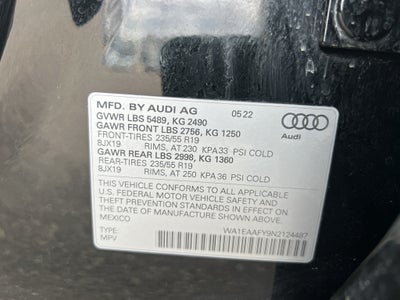 2022 Audi Q5 Premium Plus 45 TFSI S line quattro S tronic