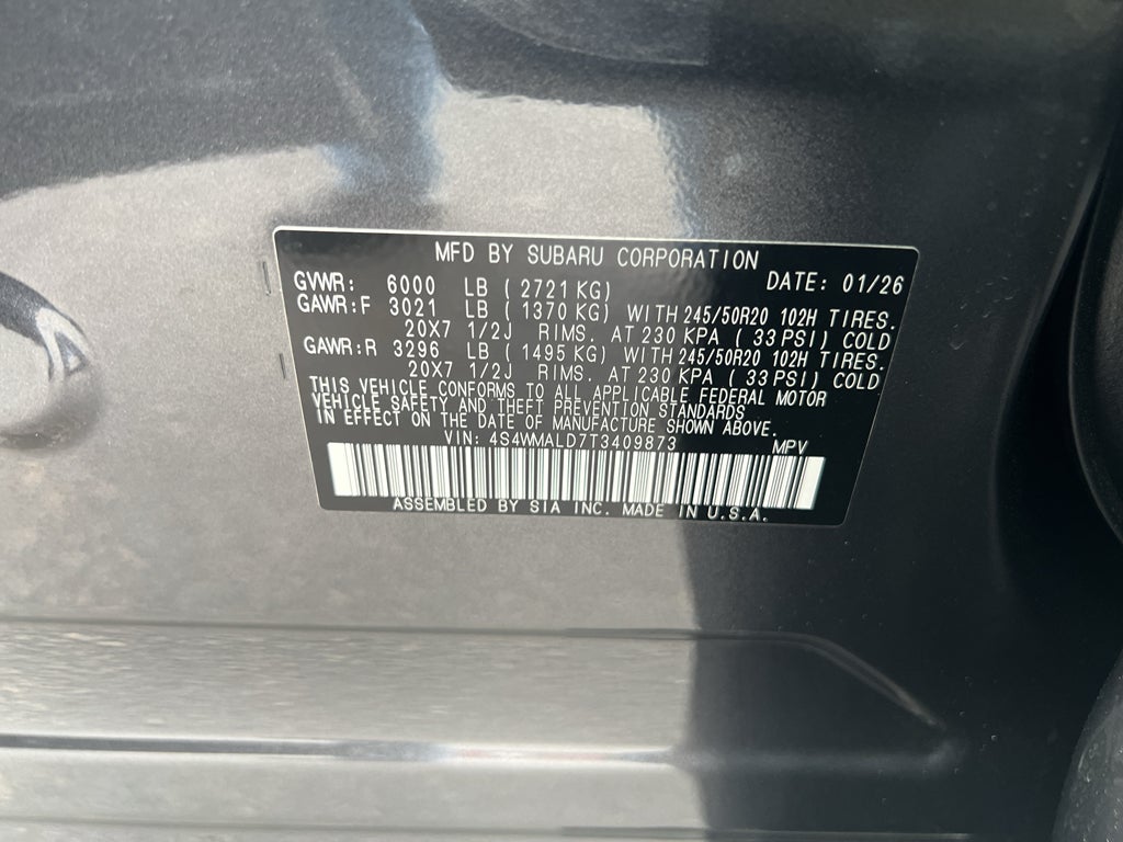 2026 Subaru ASCENT Onyx Edition Touring 7-Passenger