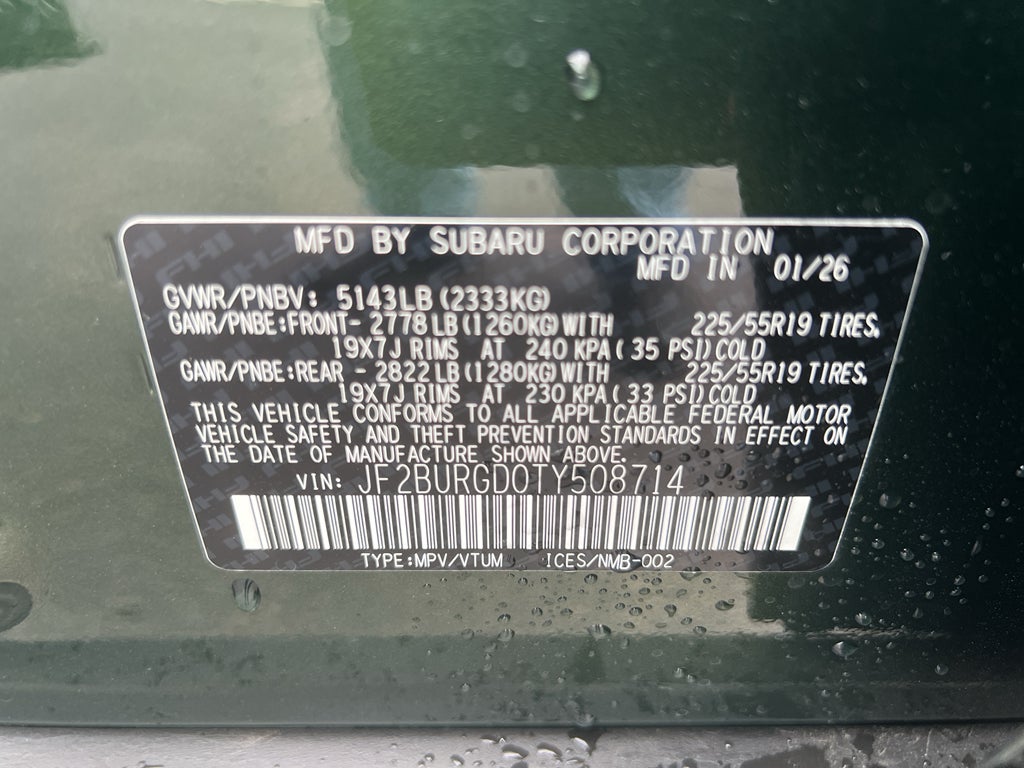 2026 Subaru OUTBACK Limited XT