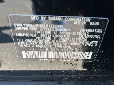 2026 Subaru OUTBACK Limited XT