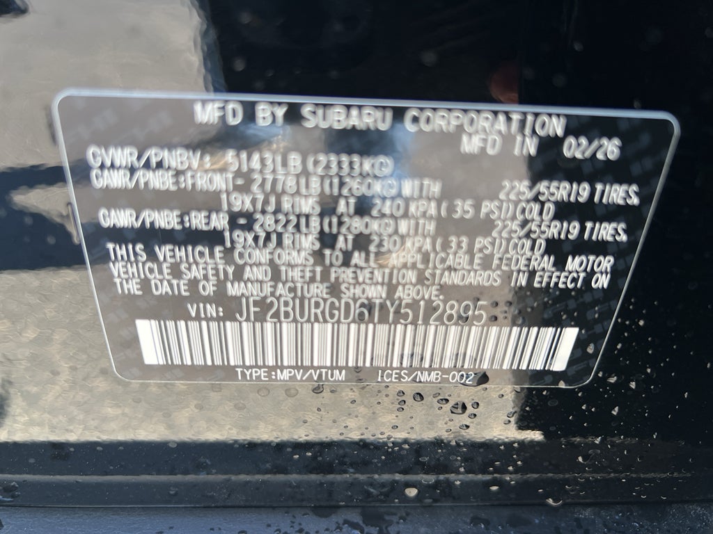 2026 Subaru OUTBACK Limited XT