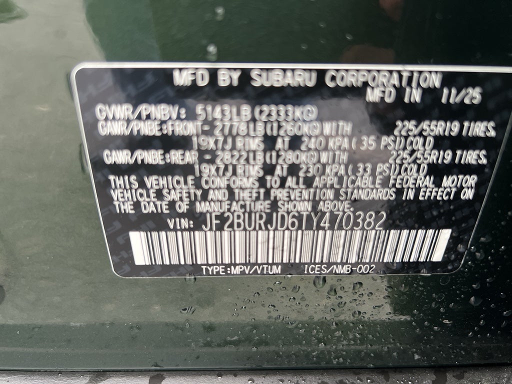 2026 Subaru OUTBACK Touring XT