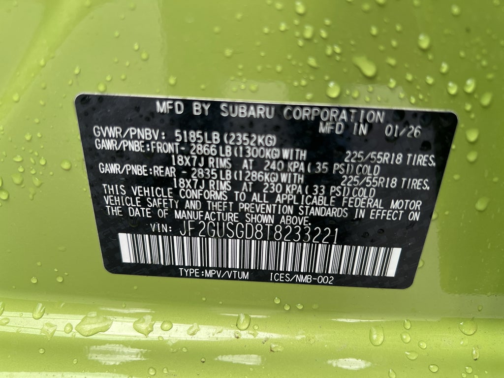 2026 Subaru CROSSTREK Sport Hybrid