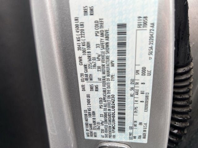 2020 Ford Escape SEL