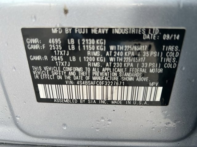 2015 Subaru Outback 2.5i Premium