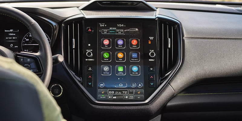 Subaru Ascent touchscreen infotainment system.