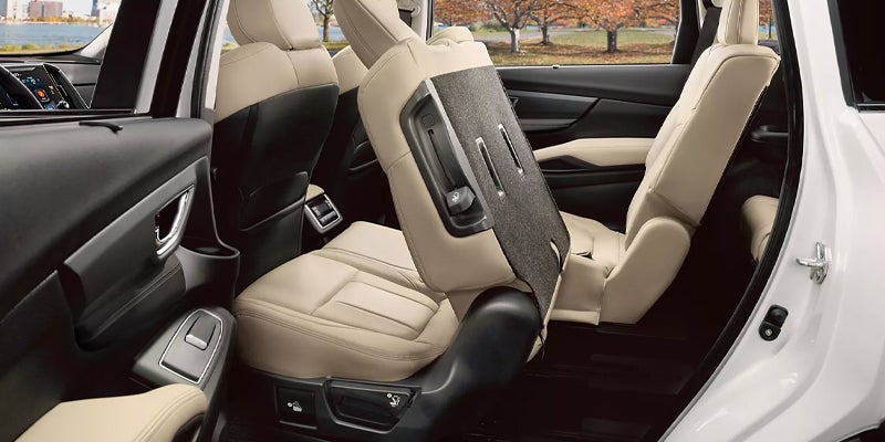Subaru Ascent front seats and driver cockpit.