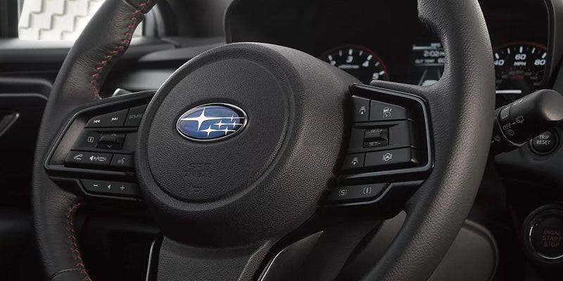 Wheel with Subaru logo 