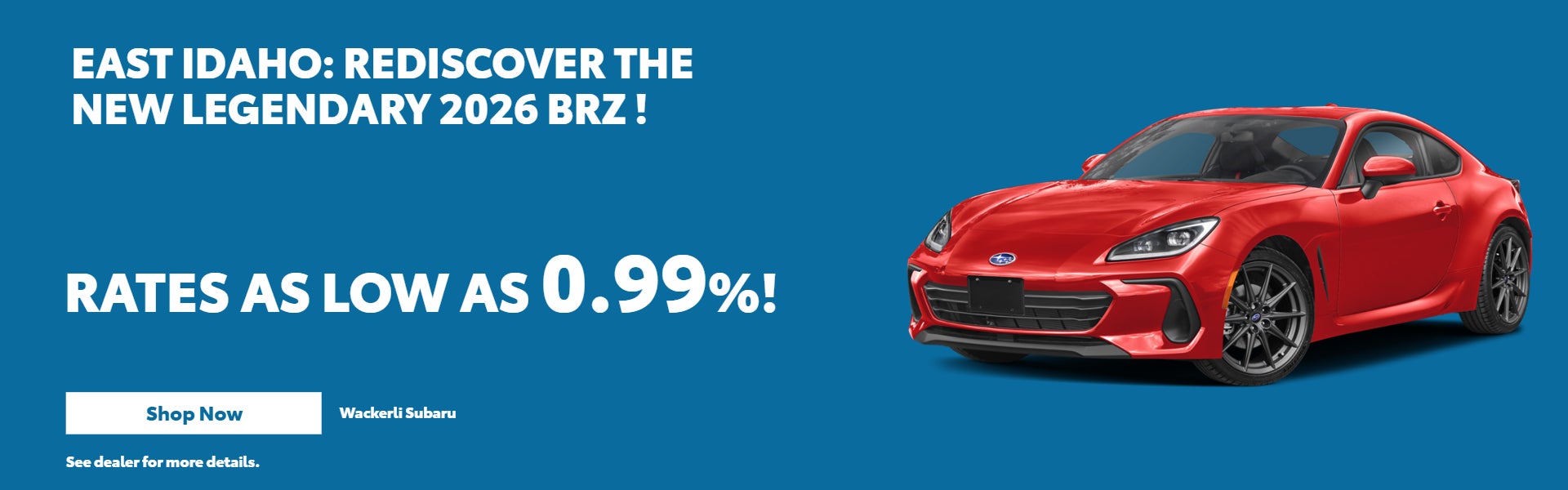 Red BRZ on offer