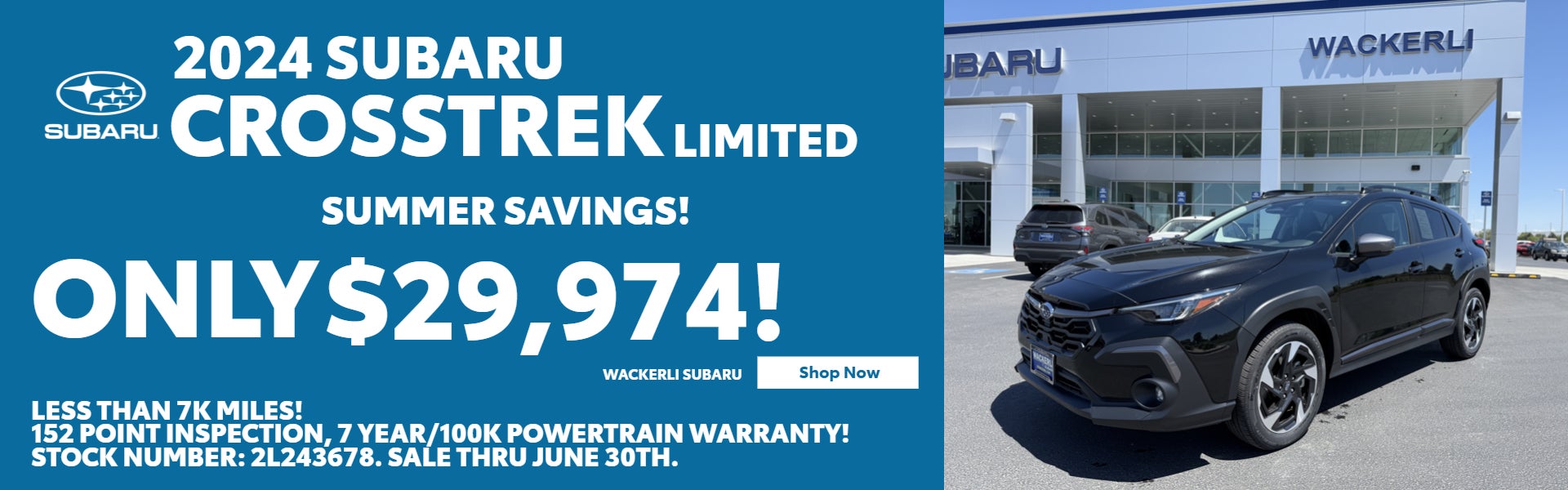  2024 Subaru Crosstrek Summer Savings!